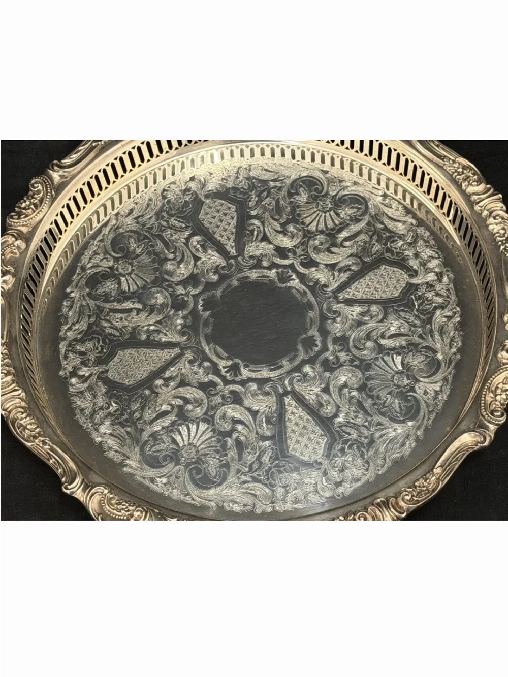 Silver-Tone Decorative Covered Dish and Glass Insert - Elegant Serving Set